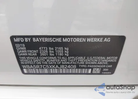 2019 BMW 330I xDrive from USA, damaged, VIN WBA5R7C5XKAJ82408